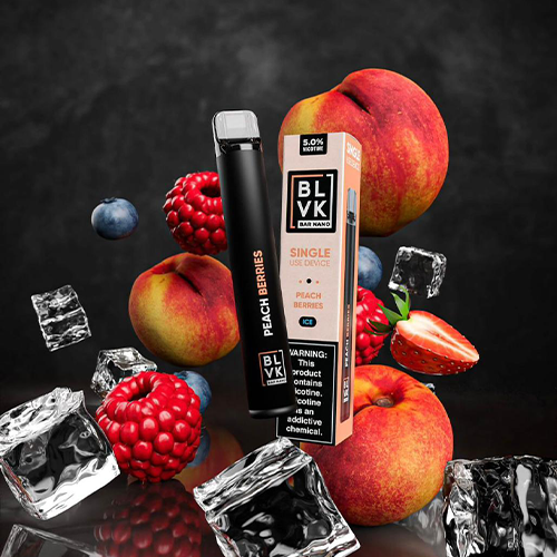 BLVK 600 Puffs Disposable - Peach Berries ICE - 5% Nic Salt
