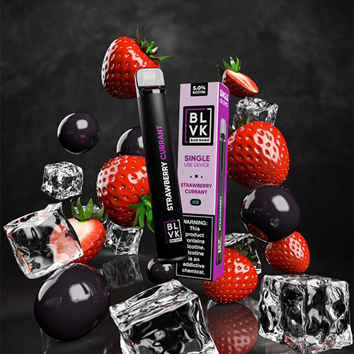 BLVK 600 Puffs Disposable - Strawberry Current ICE - 5% Nic Salt
