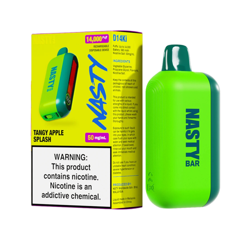 NASTY Disposable - Tangy Apple Splash - 14000 Puffs - 50mg - 50ml