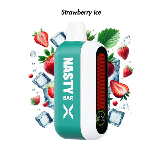 Nasty Bar X Disposable - Strawberry Ice - 14000 Puffs - 50mg - 50ml