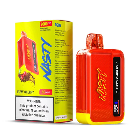 Nasty Disposable - Fizzy Cherry - 9000 Puffs - 50mg - 50ml